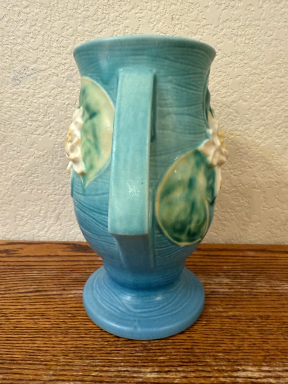 Roseville Pottery Water Lily Vase 78-9 Blue 1943 Vintage MCM Art Deco 9" - Picture 4 of 16